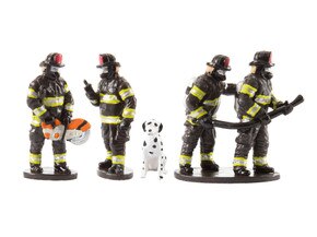 Firefighter Figures and Dog